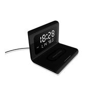 Base di ricarica wireless veloce con sincronizzazione Bluetooth, sveglia e luce touch, caricabatterie multifunzione 7 in 1 per iPhone, Samsung,