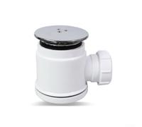 Base di scarico doccia in plastica cromata compatibile con tubi di scarico standard da 67,8 mm e membrane impermeabilizzanti