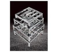 Base di supporto for elettrodomestici in acciaio inox 304 ad alta resistenza - Capacità di carico 250 kg, piedini di livellamento regolabili for lavatrice, frigorifero e attrezzature industriali(30x30