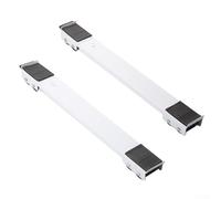 Base di supporto mobile regolabile per carrello mobile con 24 ruote per frigorifero lavatrice asciugatrice resistente in acciaio inox colore bianco 46 cm lunghezza