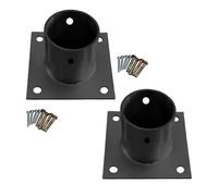 Base di supporto per cancello di recinzione, staffa in metallo per balaustre rialzate, design chiuso durevole, 2 pezzi, diametro 70 mm