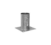 Base di supporto per palo circolare zincata (diametro: 80 mm)