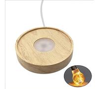 Base di visualizzazione della luce di legno del LED piedistalli del basamento di legno 3 colori cambiano i supporti di notte del USB per l'arte della resina Base rotonda di legno Led
