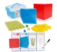 Base Dieci Blocchi per Matematica Set Base 10 Per Imparare E Comprendere Forme Geometriche Manipolative Math Riutilizzabili Collegare e Contare Giocattoli Educativi per Scuola Prescolare e Domestica