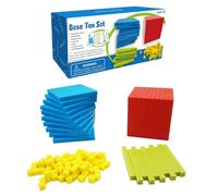 Base dieci blocchi set - Conteggio di cubi di matematica giocattolo, strumento di apprendimento del valore Place | Kit di istruzione in classe con unità aste per migliaia cubi, manipolatori di