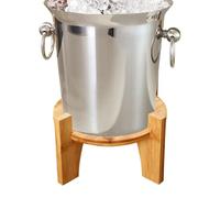 Base dispenser per bevande, alzata in legno per brocca da 18-20 cm, robusto supporto da portata, in legno naturale, stazione di succo d'acqua sollevata per casa, scuola, chiesa, compleanno, potluck