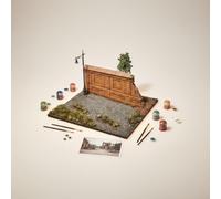 Base Display Scene 1:35 Resina Base Scenica con Muro in Mattoni Realistico
