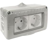 Base doppia SCHUKO impermeabile IP55 10 A 250 V