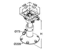 base e colonna + supporto sedile h. 340/470 - 1 PZ Osculati - 48.709.99