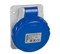 Presa CEE Schneider da incasso inclinata 10° 2X16A+T PKY16F723