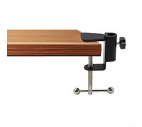 Base fissa da scrivania a 360 gradi per supporto microfono, morsetto per montaggio da tavolo a forma di C con vite regolabile e imbottitura in schiuma morbida, clip in lega di alluminio (nero A)