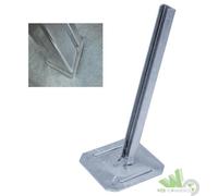 BASE FISSAGGIO A PAVIMENTO PALI AIRONE SUPPORTO 75° SILVER CM.25X25X60 ACCIAIO