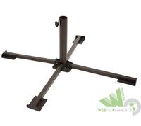 BASE FISSAGGIO SUPPORTO A CROCE PER OMBRELLONE ALLUMINIO CM.100X100 PALO 50MM