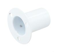 Base flangiata per ponte piscina in acciaio inox per corrimano da 1,5 pollici, supporto per scale e ringhiere per barche, fissaggio antiruggine per piscine, navi, yacht, bianco