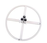 Base for espositore for fiori in ferro for grandi fiori da terra, base gigante versatile e riutilizzabile in ferro resistente(Style3-3 hole-white)