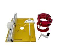 Base For Fresatrice For Legno, Sollevatore For Fresatrice, Piastra Di Inserimento For Tavolo Fresatrice In Alluminio For Motori Con Diametro Da 64 A 65 Mm, Strumento For Incisione(Gold)