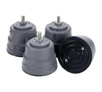 Base for lavatrice in ABS | Confezione da 4 pezzi grigio scuro for lavatrice e frigorifero: imbottitura(Dark Gray [4 Pack] 12-14cm High)