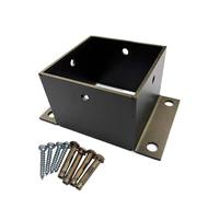 Base for palo, ancoraggi for palo in cemento, supporti for palo for veranda, flangia for pavimento, piastra di base for colonna di recinzione con kit di installazione(145x145x100mm)