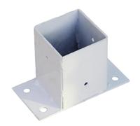 Base for Palo Di Supporto for Pergola, Protezione In Legno for Ringhiera Esterna, 2x2 3x3 Pollici, Piccola Base Di Supporto for Terrazza, Nero/bianco, 1 Pezzo(White,2.4x2.4xH3.3in)