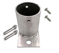 Base for palo in acciaio inossidabile arrotondato resistente for supporti for ponti e installazione di ringhiere(50x80mm)