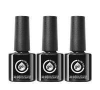 Base Gel Smalto Polimerizzabile UV/LED, Soak Off, 3 Pezzi,