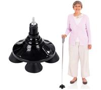 Base girevole a angoli per stampelle, cuscinetti per piedi a gambe, punta di ricambio antiscivolo per stampelle, base di stabilità autoportante da 19 mm, accessorio universale per