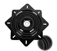 Base girevole con piastra orientabile, Cuscinetto for giradischi in acciaio laminato a freddo Lazy Susan con rotazione a 360 gradi, nero silenzioso, 6-12 pollici(12inches)