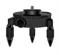 Base girevole con supporto per treppiede con rotazione regolabile e livello laser