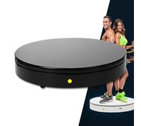 Base Girevole Elettrica, Espositore Girevole, Base Rotante Motorizzata per Impieghi Gravosi, Giradischi Fotografico con Telecomando e 5 Pannelli per Fondali(Black,39cm/15in)