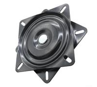 Base girevole in acciaio resistente con cuscinetto a sfera da 15,2 cm, 20,3 cm, 25,4 cm, per mobili, rotazione a 360 gradi con piastra in acciaio laminato a freddo rinforzata, nero