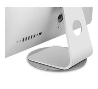 Base girevole per monitor in lega di alluminio, supporto per schermo del computer con rotazione a 360, protezione antiscivolo e superficie opaca,