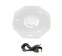 Base illuminata a LED multicolore con alimentazione USB per display in cristalli e vetrina di opere d'arte Design robusto USB Powered Jewelry Showcase, Misura unica, come descritto