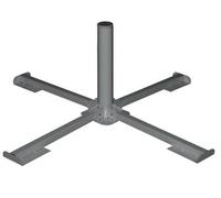 BASE FISSAGGIO SUPPORTO A CROCE PER OMBRELLONE ALLUMINIO CM.100X100 PALO 50MM