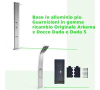 Base in alluminio piu guarnizione in Gomma con Viti per la Base Doccia Arkema Ricambio Originale Arkema per modelli DADA e DADA S multicolor