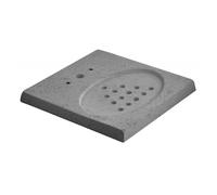 Base in Cemento Grigio Perforata con Griglia di Scarico per Fontane Ground Aquapoint