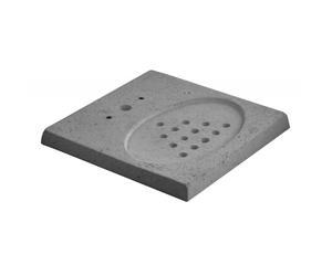 Base in Cemento Grigio Perforata con Griglia di Scarico per Fontane Ground Aquapoint