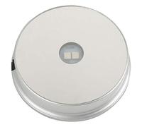 Base in cristallo per cristalli Glass Art Base luminosa a LED Base espositiva con adattatore CA per cristalli Glass Jewelry Art(Round 2 lights)