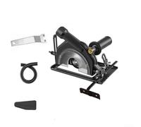 Base in Ferro Robusta per Smerigliatrice 125mm | Taglio per preciso 0-45°, compatibile dischi 100-125mm, include tubo e sacchetto per polvere, base stabile
