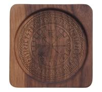Base in legno vassoio a forma di stella, pendoli, tavola per rabdomanzia, divinazione, metafisica, candelabro, base per divinazione