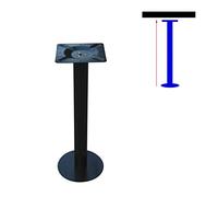 Base in metallo per tavolo da bistrot, cucina, sala da pranzo e tavolini da caffè, 1 pezzo, nero, 60 cm / 23.6in, altezza regolabile, supporto robusto per gambe dei mobili