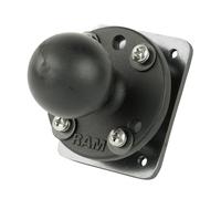 Base in metallo Ram Mount RAM-202-225-2U con piastra forata e sfera di tipo C