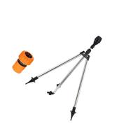 Base in metallo Testa spruzzatore a treppiede Design a tenuta stagna Raccordo per tubo flessibile da 3/4 "Modelli spruzzati personalizzabili Irrigatore regolabile per irrigazione esterna