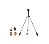 Base in metallo Testa spruzzatore treppiede Design a tenuta stagna Raccordo per tubo flessibile da 1 pollice Modelli spruzzati Personalizzabili Irrigazione esterna ABS Garden Irrigazione