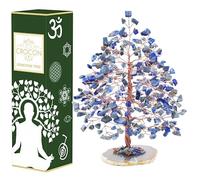 Base in pietra preziosa di lapislazzuli bonsai di geode di agata albero dei chakra pietre e cristalli Feng Shui decorazione bonsai di albero dei soldi regalo di compleanno spirituale per la mamma