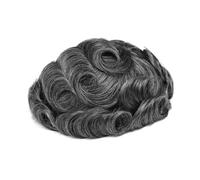 Base in seta for parrucchino da uomo in capelli parrucca in PU intorno | N. 6 posticci for capelli castano chiaro, doppio pizzo, traspiranti, dall'aspetto naturale, da 6 pollici(7"x10")