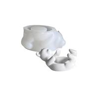 Base in silicone stampi resina epossidica orso forma titolare texture silicone animale candeliere orso resina