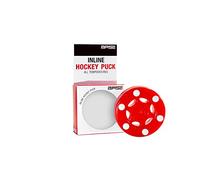 Base Inline Puck PRO, Struttura a 6 Pulsanti, Ideale per Rivestimenti Lisci, per Tutte Le Temperature, Hockey in Linea e Street, Unisex, Colore: Rosso, 8 cm