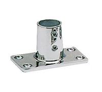 Base inox diritta quadra 25 mm
