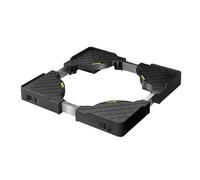 Base Lavatrice Antivibrazione Supporto per Lavatrice/Asciugatrice/Frigorifero, Regolabile Larghezza 45-65 cm Altezza 4cm con una forte capacità di carico,Nero