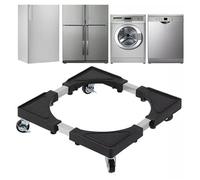 Base Lavatrice, Bdit ACCESORI Carrello Lavatrice con Ruote per Lavatrice Asciugatrice e Frigorifero Carrello Cucina, Regolabile Lunghezza 41,5 a 56 cm Altezza10 a 12 cm, Capacità di Peso 158 kg